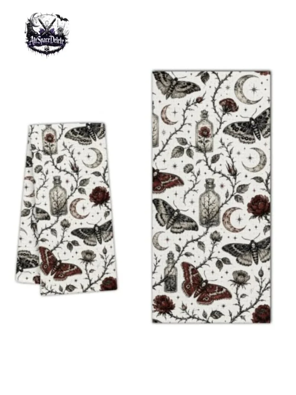 Gothic Halloween Kitchen Towel Hand Towel Spooky Fall Decor